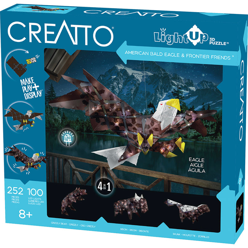 Creatto: American Bald Eagle & Frontier Friends Light-Up 3D Puzzles Thames & Kosmos   