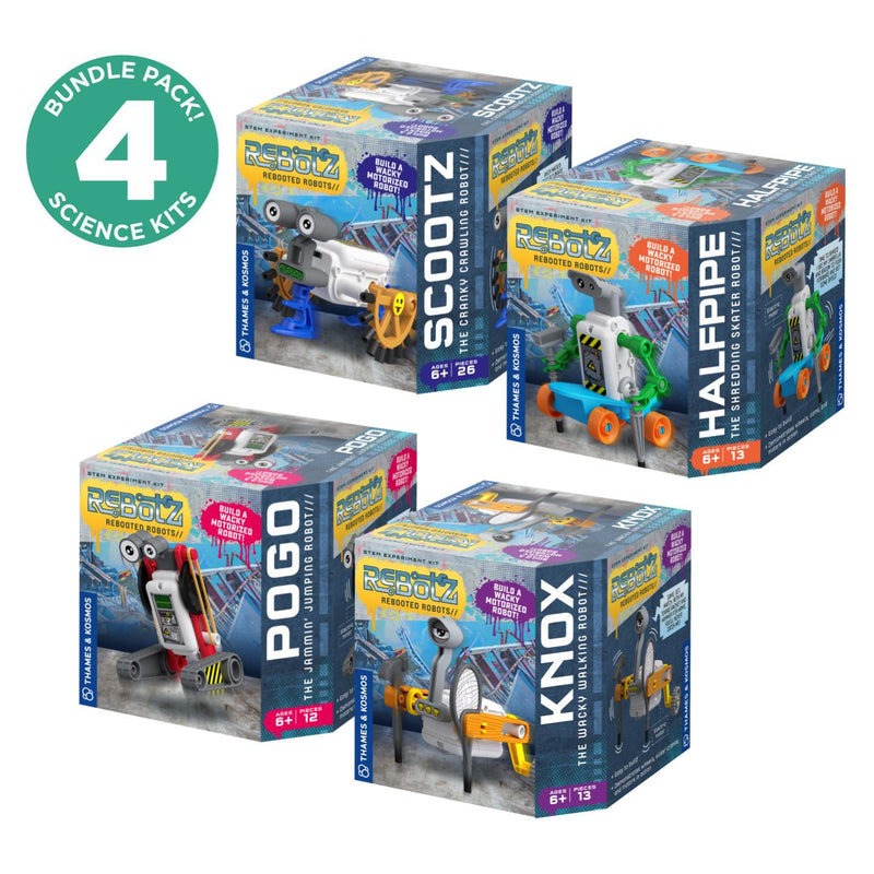 ReBotz 4-Pack Bundle: Scootz, Pogo, Knox & Halfpipe STEM Thames & Kosmos   