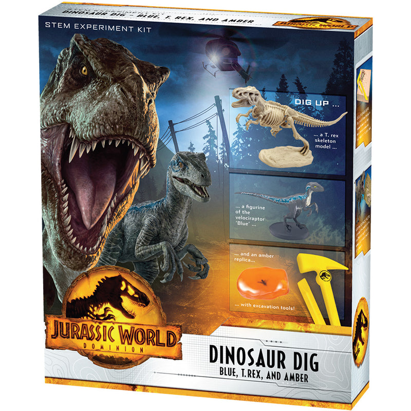 Jurassic World: Dominion Dinosaur Dig - Blue, T. Rex, and Amber STEM Thames & Kosmos   