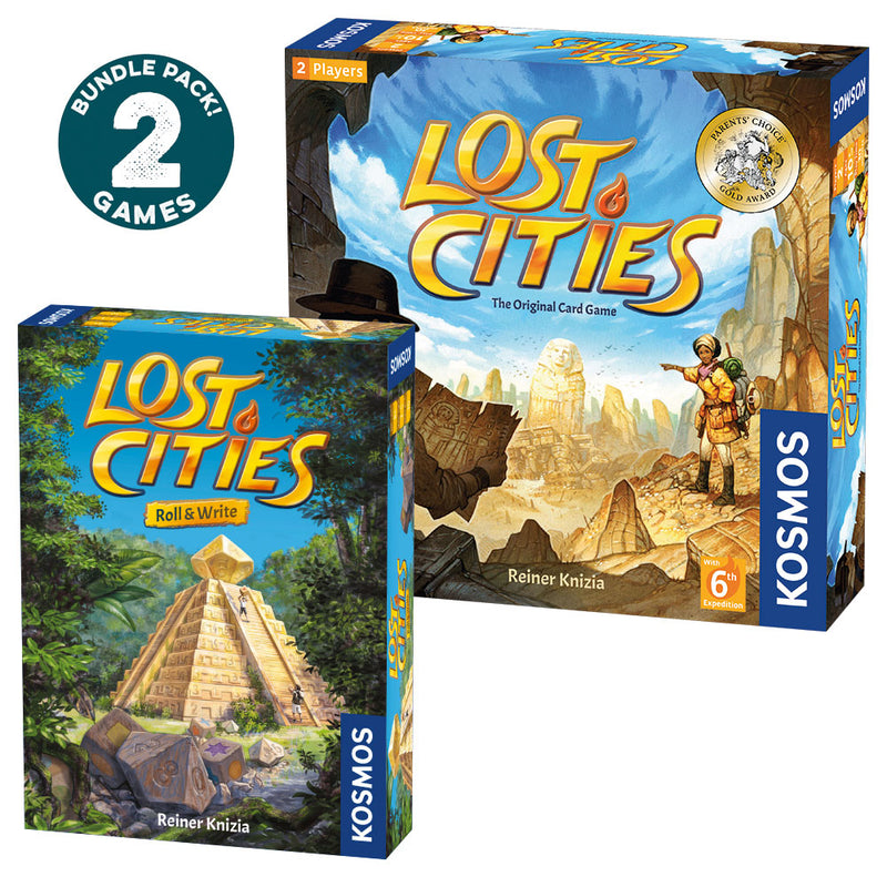 Lost Cities 2-Pack | Lost Cities - Card Game - With 6th Expedition | Lost Cities: Roll & Write Games Thames & Kosmos   